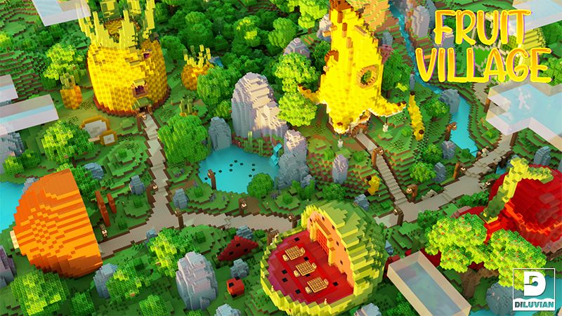 Fruit Village on the Minecraft Marketplace by Gearblocks