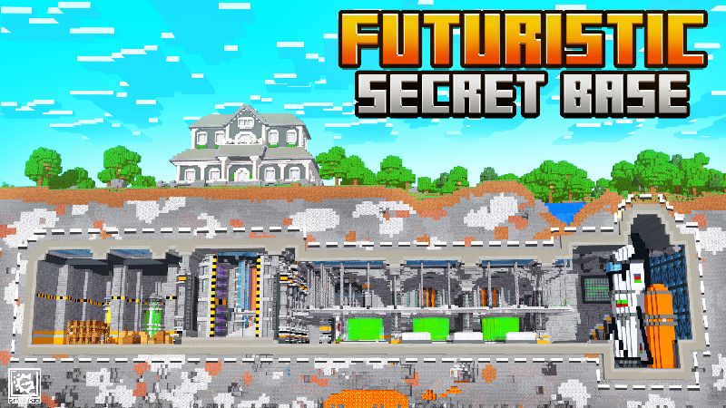 Futuristic Secret Base on the Minecraft Marketplace by Gearblocks