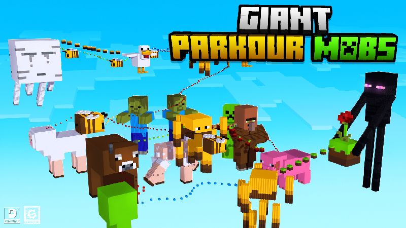 Giant Parkour Mobs on the Minecraft Marketplace by Gearblocks