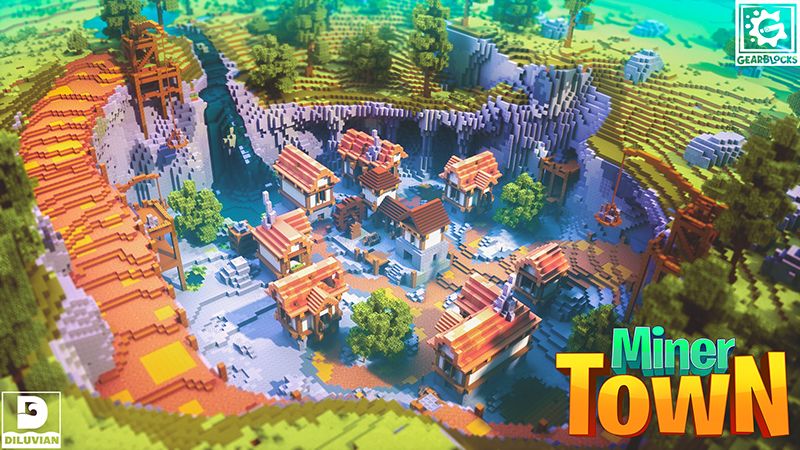 Miner Town on the Minecraft Marketplace by Gearblocks