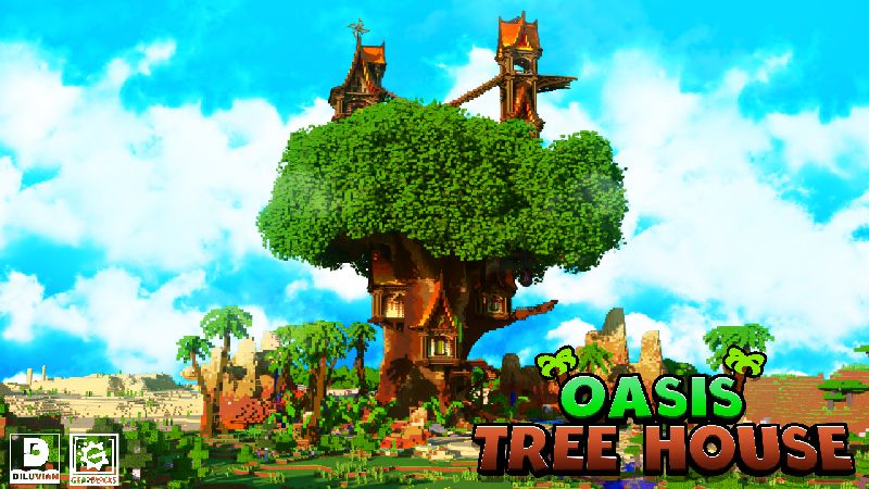 Oasis Tree House on the Minecraft Marketplace by Gearblocks