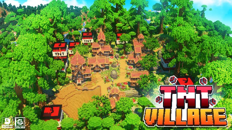 TNT Village on the Minecraft Marketplace by Gearblocks