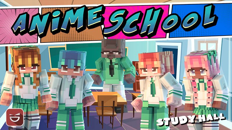 Anime School Study Hall on the Minecraft Marketplace by Giggle Block Studios