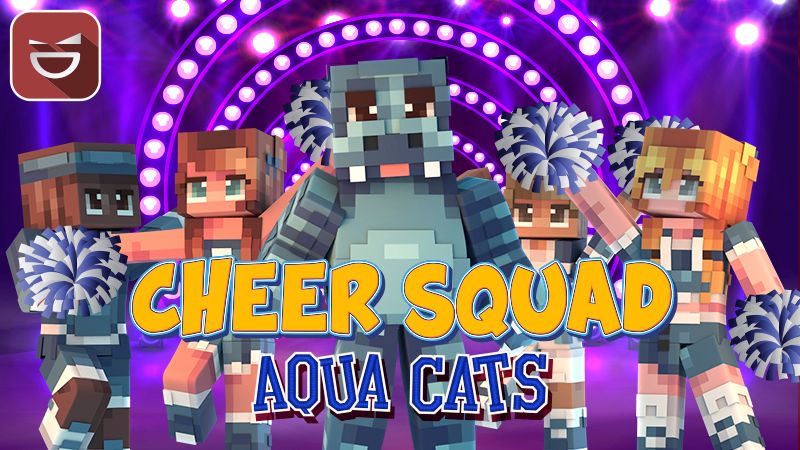 Cheer Squad Aqua Cats on the Minecraft Marketplace by Giggle Block Studios