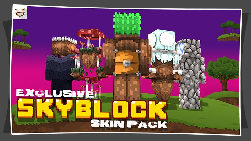 Exclusive Skyblock Skin Pack on the Minecraft Marketplace by Giggle Block Studios