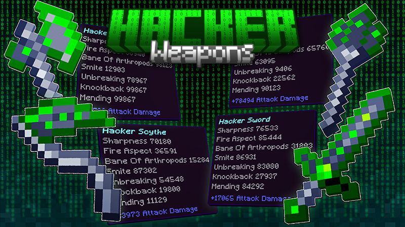 Hacker Weapons on the Minecraft Marketplace by Giggle Block Studios