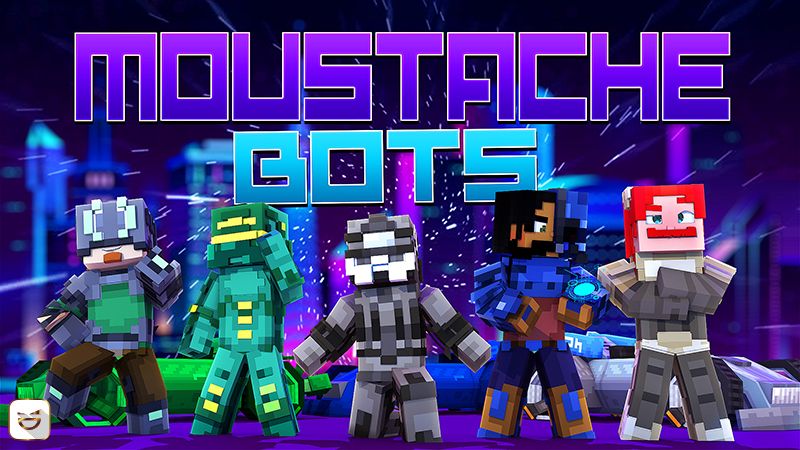 Moustache Bots on the Minecraft Marketplace by Giggle Block Studios