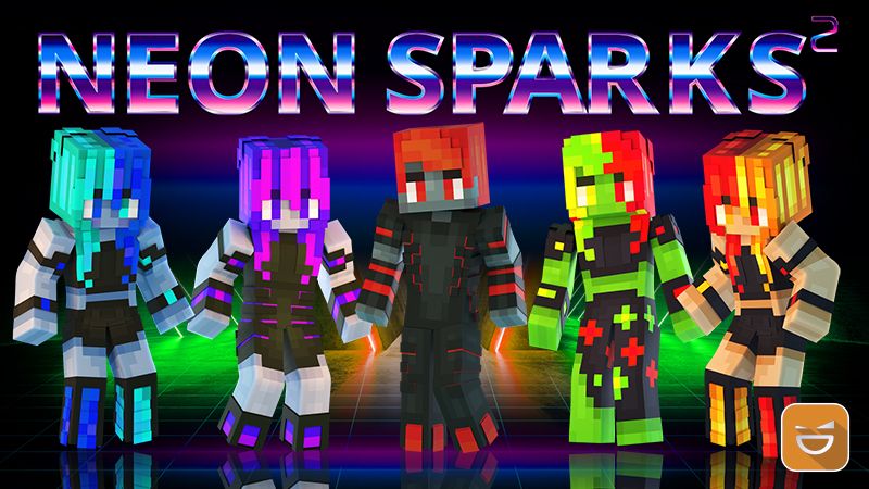 Neon Sparks 2 on the Minecraft Marketplace by Giggle Block Studios