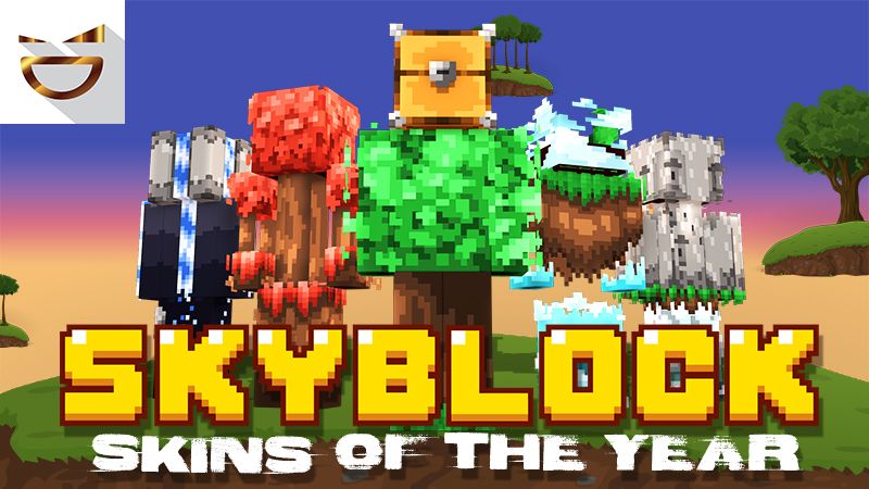 Skyblock Skins of the Year on the Minecraft Marketplace by Giggle Block Studios