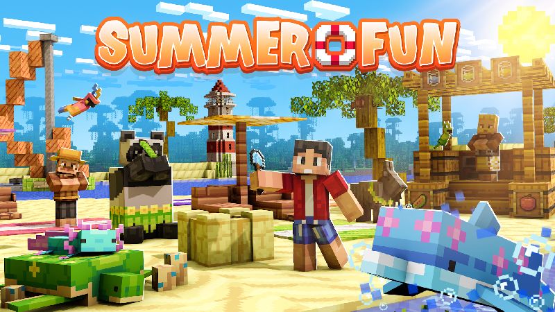 Summer Fun Texture Pack on the Minecraft Marketplace by Giggle Block Studios