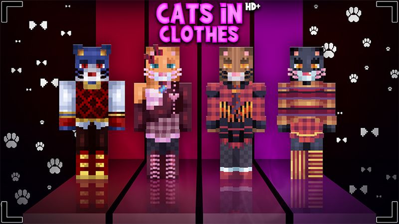 HD+ Cats in Clothes on the Minecraft Marketplace by Glowfischdesigns