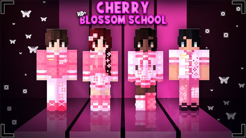 HD+ Cherry Blossom School on the Minecraft Marketplace by Glowfischdesigns