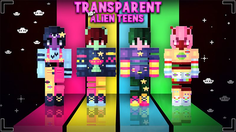 HD+ Transparent Alien Teens on the Minecraft Marketplace by Glowfischdesigns