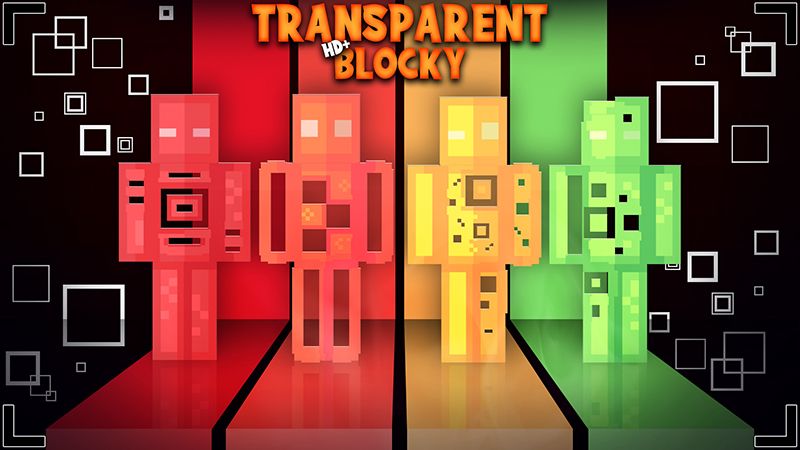 HD+ Transparent Blocky on the Minecraft Marketplace by Glowfischdesigns