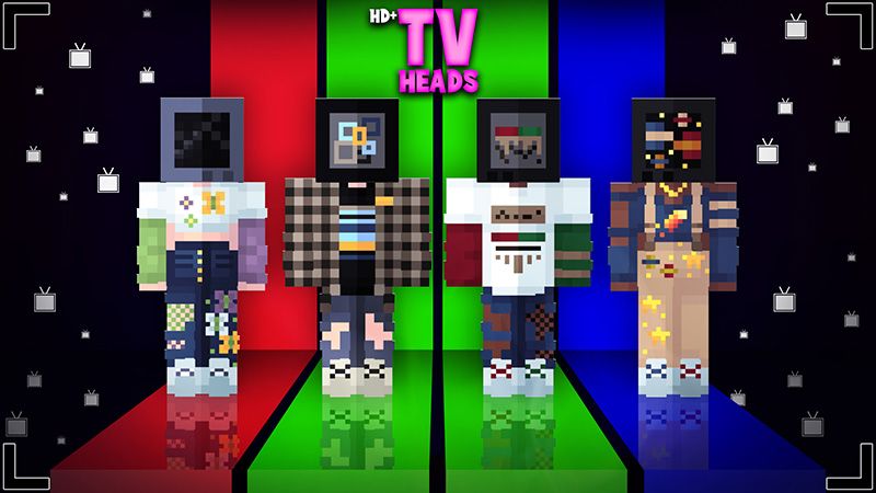 HD+ Tv Heads on the Minecraft Marketplace by Glowfischdesigns