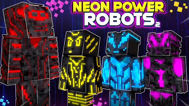 Neon Power Robots 2 on the Minecraft Marketplace by GoE-Craft