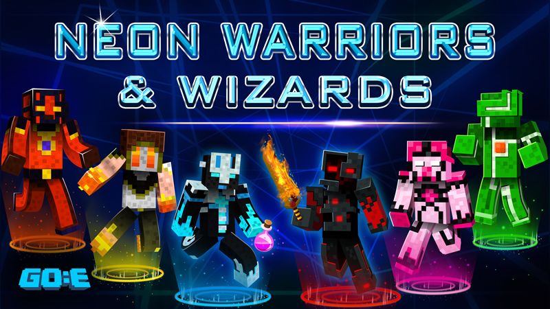 Neon Warriors & Wizards on the Minecraft Marketplace by GoE-Craft