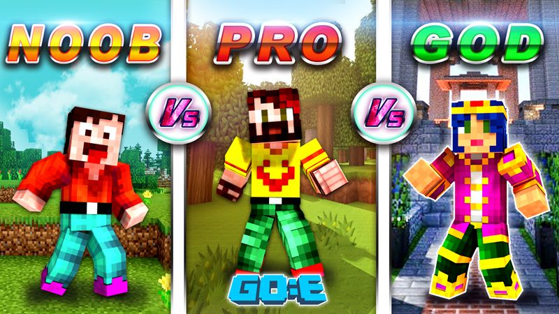 Noob vs Pro vs God on the Minecraft Marketplace by GoE-Craft