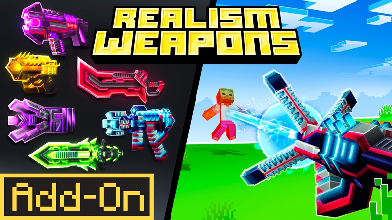 Realism Weapons Add-On on the Minecraft Marketplace by GoE-Craft