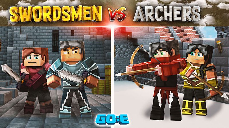 Swordsmen vs Archers on the Minecraft Marketplace by GoE-Craft