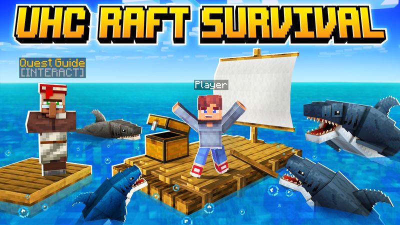 UHC Raft Survival on the Minecraft Marketplace by GoE-Craft