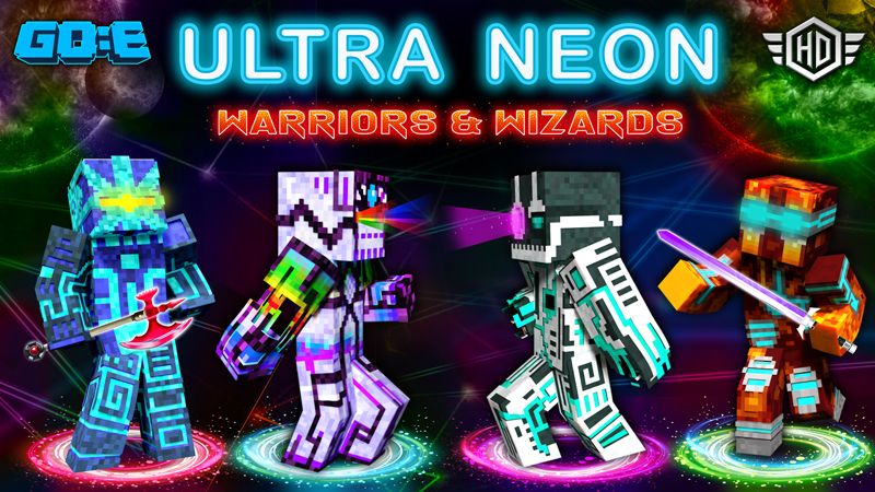 Ultra Neon Warriors & Wizards on the Minecraft Marketplace by GoE-Craft