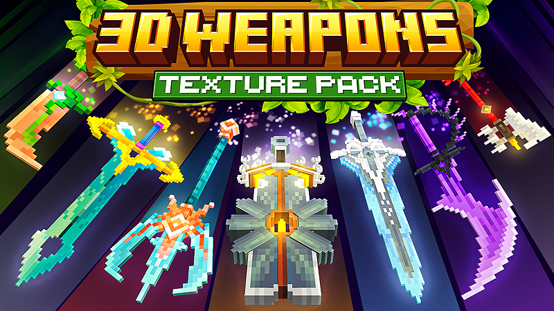 3D Weapons Texture Pack on the Minecraft Marketplace by Heropixel Games