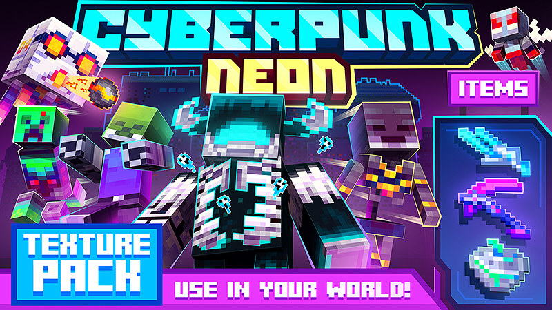 Cyberpunk Neon on the Minecraft Marketplace by Heropixel Games