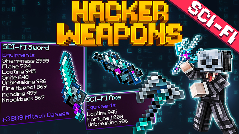 Hacker Weapons SCI-FI on the Minecraft Marketplace by Heropixel Games