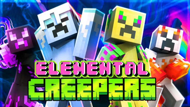 Elemental Creepers on the Minecraft Marketplace by HeroPixels