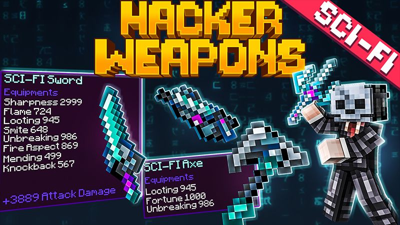 Hacker Weapons SCI-FI on the Minecraft Marketplace by HeroPixels