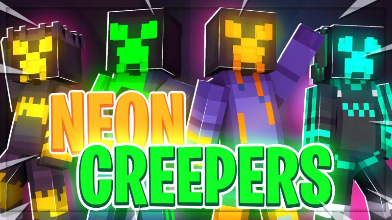 Neon Creeper on the Minecraft Marketplace by HeroPixels