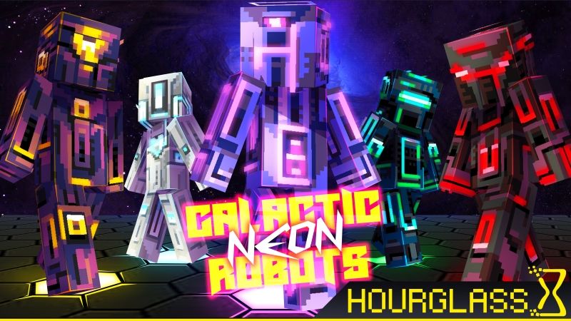 Galactic Neon Robots