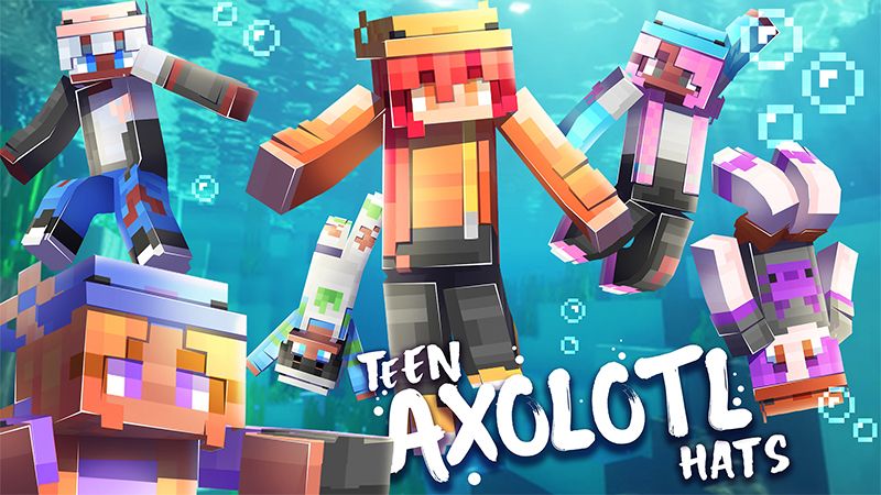 Teen Axolotl Hats on the Minecraft Marketplace by Hourglass Studios