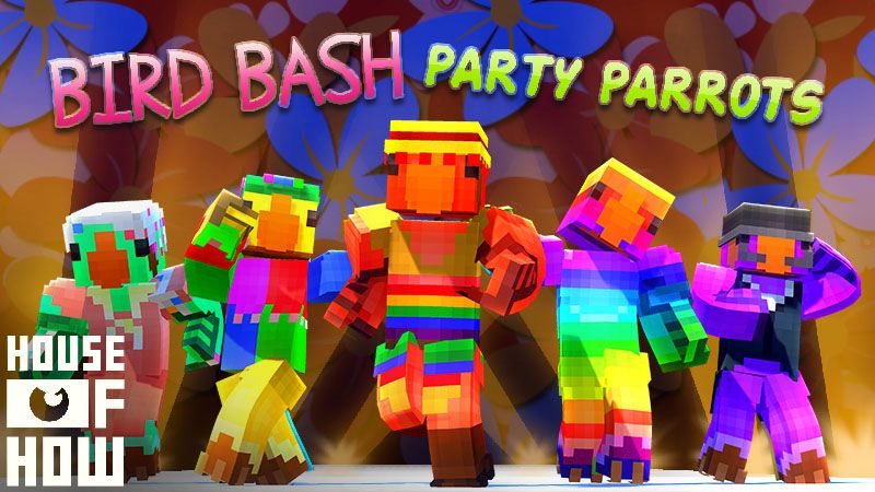 Bird Bash Party Parrots on the Minecraft Marketplace by House of How