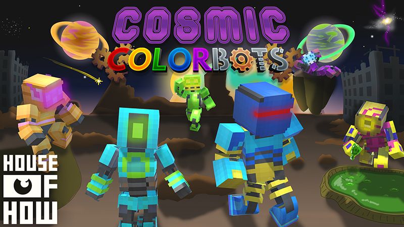 Cosmic Colorbots on the Minecraft Marketplace by House of How