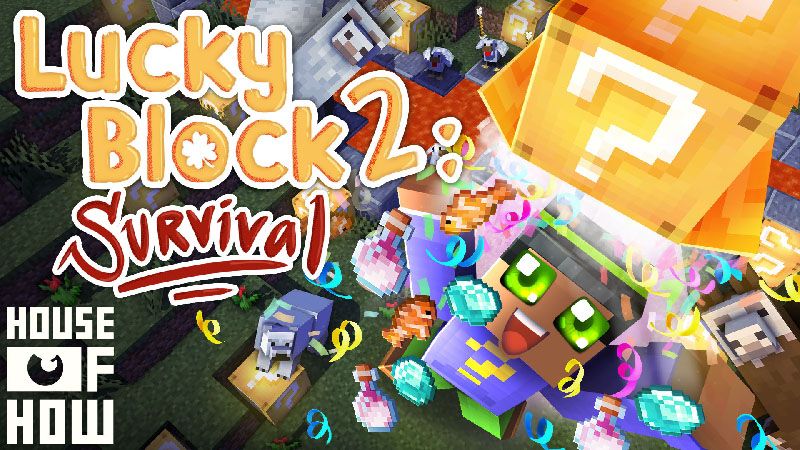 Lucky Block 2: Survival on the Minecraft Marketplace by House of How