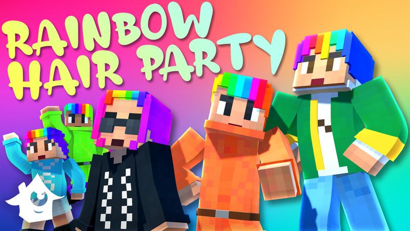 Rainbow Hair Party on the Minecraft Marketplace by House of How