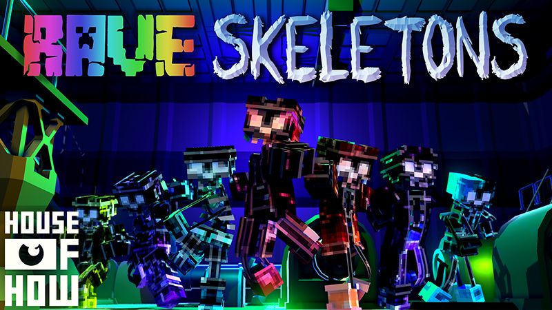 Rave Skeletons on the Minecraft Marketplace by House of How