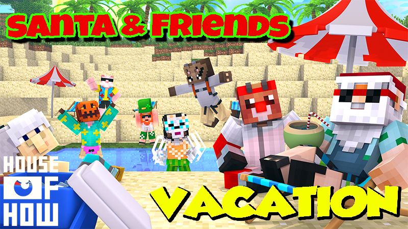 Santa and Friends Vacation on the Minecraft Marketplace by House of How