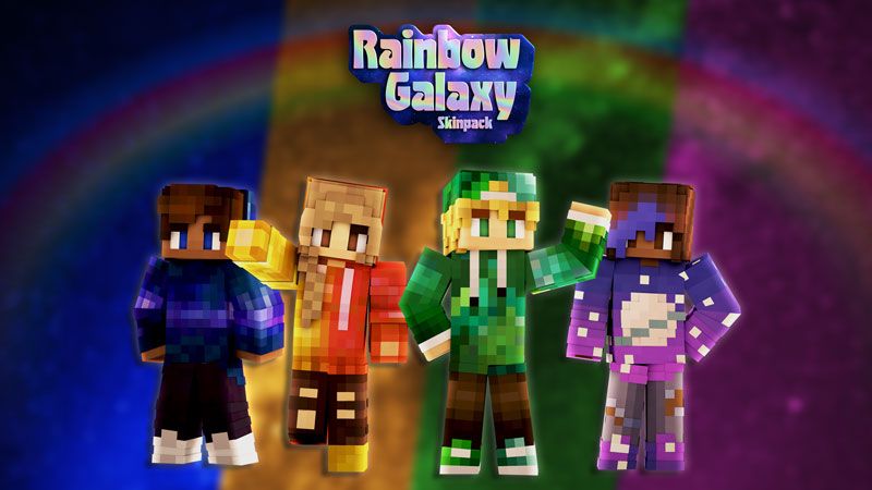 Rainbow Galaxy Skin Pack on the Minecraft Marketplace by Impulse