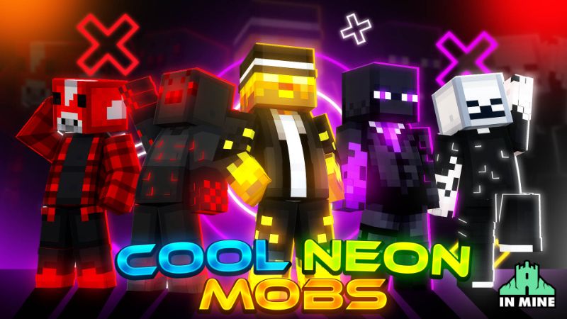 Cool Neon Mobs on the Minecraft Marketplace by In Mine