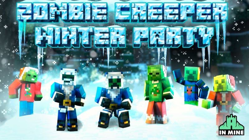 Zombie Creeper Winter Party on the Minecraft Marketplace by In Mine