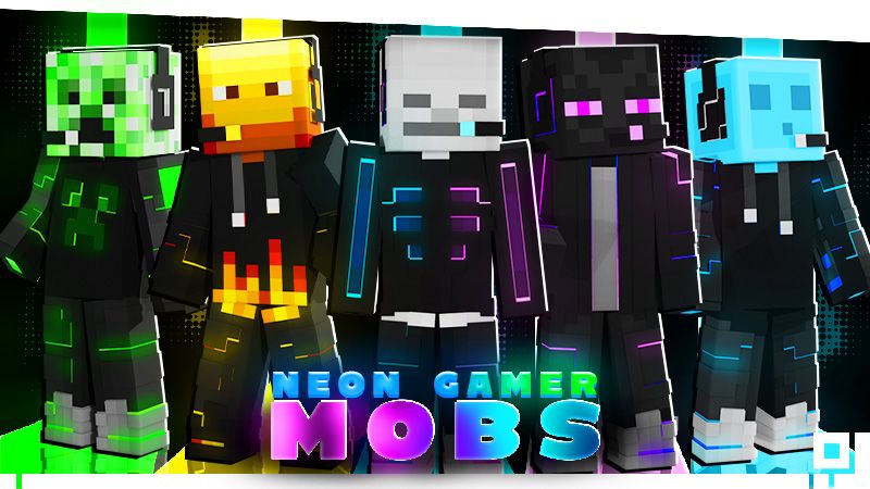 Neon Gamer Mobs on the Minecraft Marketplace by inPixel