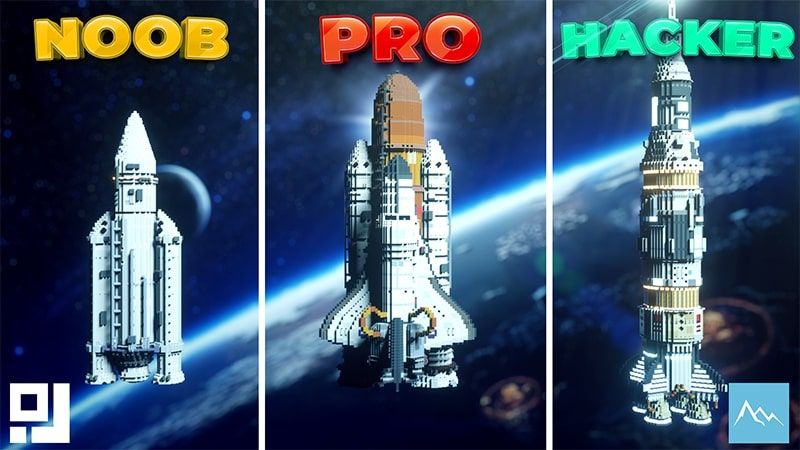 Noob Pro Hacker Rocket Edition on the Minecraft Marketplace by inPixel