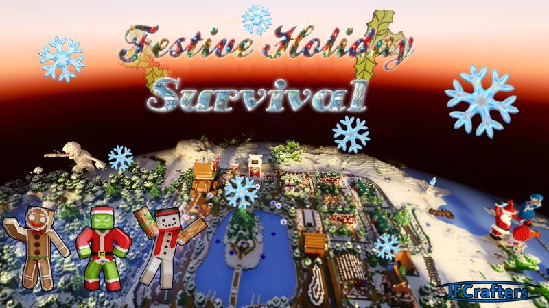 Festive Holiday Survival on the Minecraft Marketplace by JFCrafters