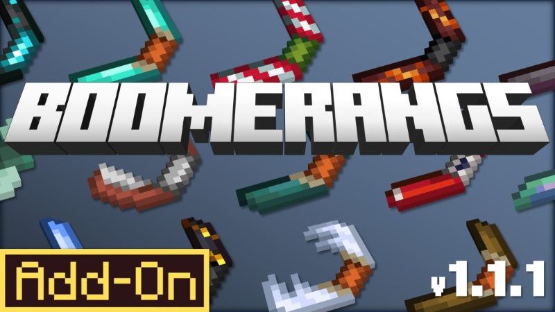 Boomerangs Add-On v1.1.1 on the Minecraft Marketplace by JWolf Creations