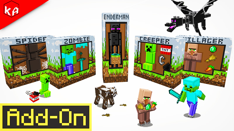 Mob Action Figures Add-On on the Minecraft Marketplace by KA Studios