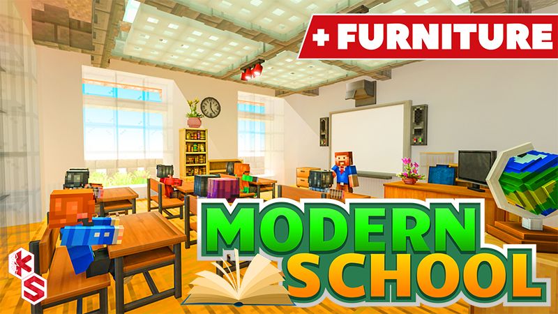 Furniture: Modern School on the Minecraft Marketplace by Kreatik Studios