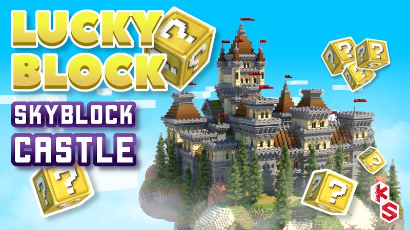 Lucky Block Skyblock Castle on the Minecraft Marketplace by Kreatik Studios